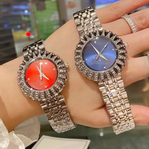 Marque montres-bracelets femmes dames fille cristal Style luxe métal acier bande Quartz horloge CH 86