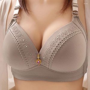 Bras BC Cup Sexy Large Size Women's Bra Full Cover Adjustable Mother Underwear Push Up Beautiful Back No Steel Ring 2024