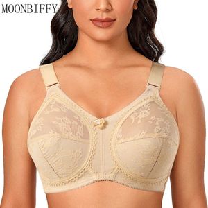 Soutiens-gorge Soutiens-gorge pour femmes Soutien-gorge grand minimiseur Grande taille Soutien-gorge en dentelle Femme Non doublé Coupe complète Grande tasse Mince Sans fil Bretelles ajustées Soutien Gorge P230417