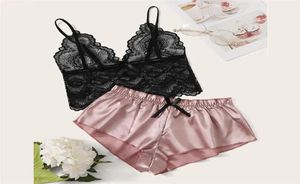 Bras Sets Women Underwear Set Lingerie Corsé Corsé Correo Lace Racy Muslin Sleepwear Topsbriefs Mujer Langerie para CD6166533