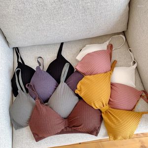 Bras Wire Free Cotton For Women Push Up Bra Sexy Lingerie Comfort Tops Female Brassiere Seamless Underwear Solid Intimates