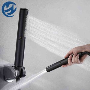 Laiton / plastique ABS douchette 150cm tuyau de douche en acier inoxydable accessoires de robinet mural style rond robinet de bidet à deux modes H1209