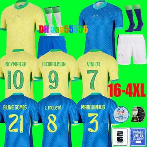 BRASIL camisetas de fútbol Club Conjuntos completos Copa América 2024 PAQUETA RAPHINHA RODRYGO MARQUINHOS VINI JR brasil RICHARLISON P.COUTINHO CASEMIRO camisetas de fútbol