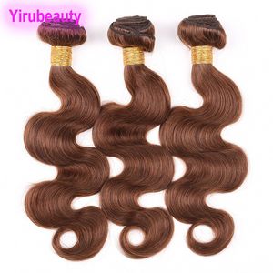 Brésilien 100% Extensions de Cheveux Humains 4 # Couleur 3 Bundles Corps Vague Quatre Couleurs Double Trames Couleur Pure Corps Armure 3 PCS