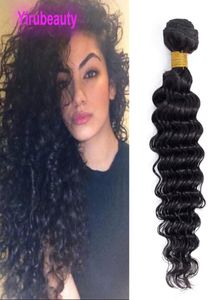 Brésilien 100 Extensions de cheveux humains vague profonde une pièce échantillon bouclés indien vierge cheveux soutien entier trames malaisiennes5943343