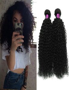 Brésilien Crépus Bouclés Cheveux Tisse Naturel Noir Couleur 6A Brésilien Bouclés Vierge Armure de Cheveux Humains Vierge Bouclés Extension de Cheveux Humains1694637