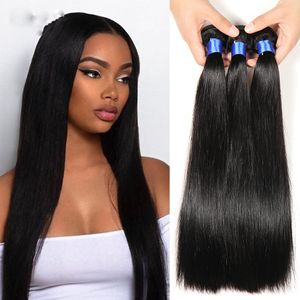 Brazilian Straight Hair Weave Bundles Natural Color Remy Hair Extensions 3 Bundles 100% Human Hair Bundles