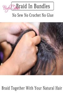 El cabello virgen brasileño teje el cierre del cabello ondulado del cuerpo Trenza en paquetes brasileño cosido en extensiones de cabello para mujeres negras marley high5405068