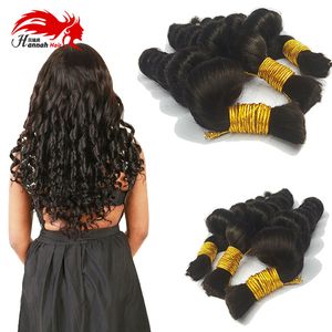 Cabello humano para micro trenzas, bulto de onda suelta Afro para trenzar, sin trama, extensiones de cabello a granel de onda suelta