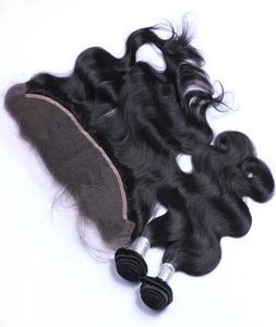 Brésilien Vierge Human Heum With Dentel Frontal Fermures Body Wave 4 Bundles Lot 8a Grade Malaysian Cambodge Peruvien Remy Hair WEA6311970