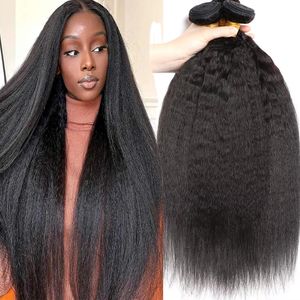 Mechones brasileños Yaki lisos 10A 100% extensión de cabello humano Remy para mujeres negras 1 3 uds mechones de pelo liso rizado VIPBeauty
