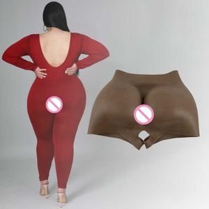 Breast Form African Woman Artificial Big Buttocks Lifting Body Shaper Bum Underwear Silicone Hips And Butt Enhancement Padded Pants 230811
