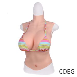 Silicone Breast Forms for Crossdresser Transgender - Half Body Suit, CDEG Cup, Mastectomy Prosthesis Enhancer