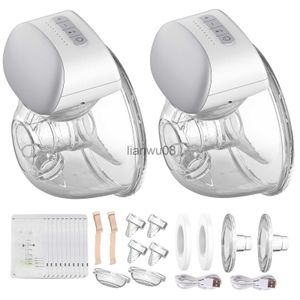 Breastpumps 1 Set 2 Set Wearable Electric Breast Pump Hands Free Breast Cup 8oz240ml BPAfree 3 Modes 10 Suction Levels for Breastfeeding L23116