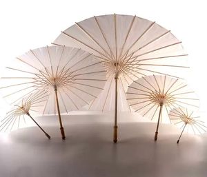 60 stks Bruids Parasols Wit Papier Paraplu Beauty Items Chinese Mini Craft Paraplu Diameter 60 cm