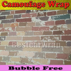 mur de briques Camo Vinyle Camoufalge Car Wrap illest Stickerbomb Graffiti Cartoon Vinyl Wrap Sticker Decal Film Sheet Air bubble Free DIY