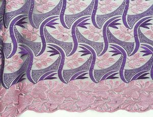 Encaje francés nupcial con cuentas melocotón Magenta encajes lilas tela africana Nigeria encaje Material suizo cordón para fiesta nigeriana 4284389