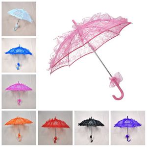 Parapluie en dentelle de mariée Elegant Wedding Parasol Lace Lace Craft Umbrella 56 * 58cm pour le spectacle de décoration de fête