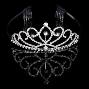 Couronnes de filles avec strass bijoux de mariage coiffes de mariée fête d'anniversaire spectacle diadèmes en cristal accessoires de mariage BW-H-001