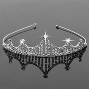 Couronnes de filles avec strass bijoux de mariage coiffes de mariée fête d'anniversaire spectacle diadèmes en cristal accessoires de mariage BW-ZK-001