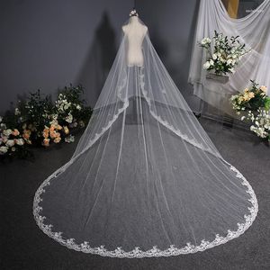 Bridal Veils Beauty 2023 Fashion Luxury Wedding for Women Ivory Lace Edge Big Accessories