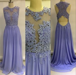 Robes de demoiselle d'honneur 2017 nouveau sexy pour les mariages lilas dentelle appliques perlée longueur de plancher dos creux plus la taille formelle demoiselle d'honneur robes