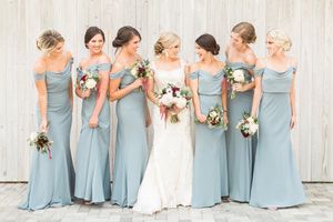 Bridesmaid Spaghetti Stracts Robes Sheat Pleys Floor Longueur Honor Robe robes Demoiselle d'Honneur Robes de Fte