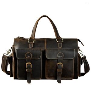 Porte-documents pour hommes en cuir d'origine Heavy Dudy Designer Travel Briefcase Fashion Portfolio Organizer Tote Laptop Shoulder Messenger Bag 1097