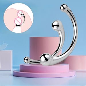 Calzoncillos Bragas Doble extremo Acero inoxidable G Spot Wand Masaje de próstata Stick Penis P Estimulador Anal Consolador Plug Juguetes sexuales para hombres Mujeres 230824