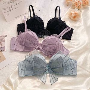 Roseheart nouvelles femmes mode violet vert Sexy Lingerie Invisible coton culotte sans fil Push Up rembourré soutien-gorge ensembles sous-vêtements L2304