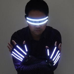 Costumes de scène LED lumineuses, gants LED, lunettes LED lumineuses, accessoires de scène Laser, fournitures de fête