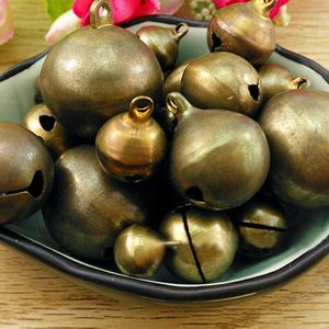 Bronze Metal Jingle Bells Vintage 6-16 mm Copper Antique Bronze Christmas Open Bells DIY DIY DÉCORATIONS