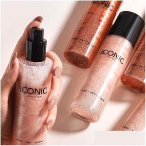 Bronzeurs Surligneurs Ic London Prep Maquillage Glow Highlight Spray Primer Couleur Originale 100Ml Maquillage Marque Make Up Drop Deliver Dhgb2