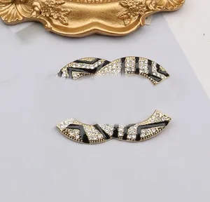 Brooch Designer Pins Crystal C-letter