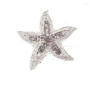 Boucle de perle de strass d'étoile de mer de broches 30mm pour des invitations de mariage