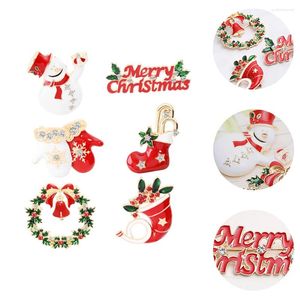 Broches 6 Piezas Pasador para El Cabello Broche De Navidad Insignia De Dibujos Animados Mochila Suministros para Fiestas Accesorio De Horquilla