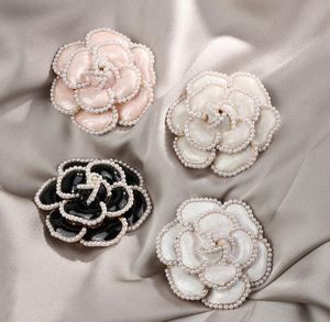 Broches grand camélia perle broche pour femmes marque Desinger broche canal épinglette collier Clips Broches bijoux GC1286