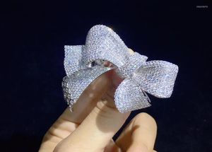 Broches Charme Élégant Arc Bowknot Broche Micro Pave Et En Forme De Poire Incrustation Zircon CZ Floral Vane Pin Bijoux De Mariée