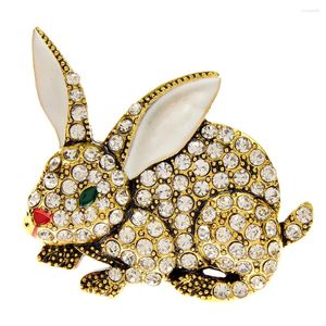 Broches CINDY XIANG mignon strass lapin broche hiver mode Animal broche zodiaque accessoires année décoration de haute qualité