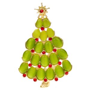 Broches CINDY XIANG opale Arbre De Noël Broche Vintage Mode Belles Épingles Manteau D'hiver Accessoires Fête Décoration De La Maison Cadeau Exquis G220523