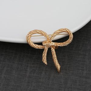 Broches Classique Corde Tressée Motif Bowknot Broche Tridimensionnelle Manteau Cardigan Femme Pin