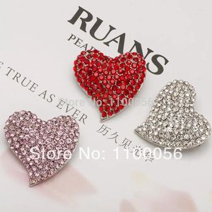 Brooches Fashion Crystal Jewelry Righestone Scarf Pin Heart Brooch Gift For Mother X0878