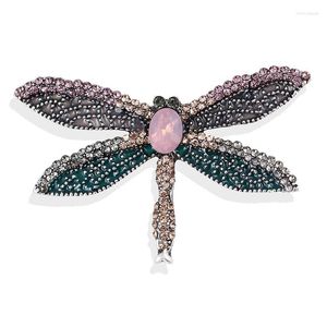 Broches mode insecte libellule cristal broche femmes strass Animal broche Corsage vacances cadeau bijoux accessoires en gros