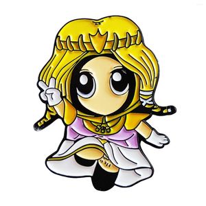 Broches Princesa japonesa Kenny South X Park Esmalte Pin Broche de solapa Placa de metal Accesorio de joyería