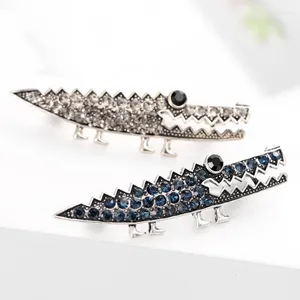 Broches Corée fille mignon rétro Simple alliage strass Crocodile broche pour femmes mode chapeau Corsage bijoux accessoires en gros