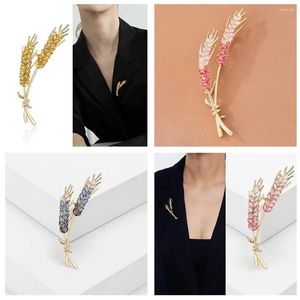 Broches Luxury Femmes Banne Bas Pin Fashion Crystal Rinestone Flower Plants Bouquet Brooch For Bielry Gift 3 Colo D6N4