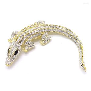 Broches PD broche exagérée surdimensionné Animal Dragon perroquet Crocodile doré dominateur avec accessoires de vêtements sombres bijoux