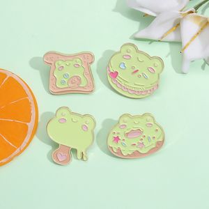 Broches Pin for Women Men Funny Badge and Pins Pain Food Frog Cartoon for Dress Cloths Bags Decor Cute Email Metal Jewelry Gift for Friends Wholesale
