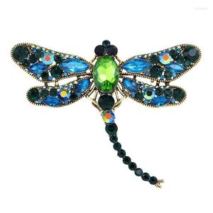 Broches Broches Marque Couleurs Assorties Cristal Strass Grande Libellule Broche Ornement JewelryPins Kirk22