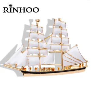 Broches Rinhoo émail voilier pour femmes dessin animé bateau Ferry bateau décontracté bureau épinglettes sac à dos vêtements bouton Badge bijoux
